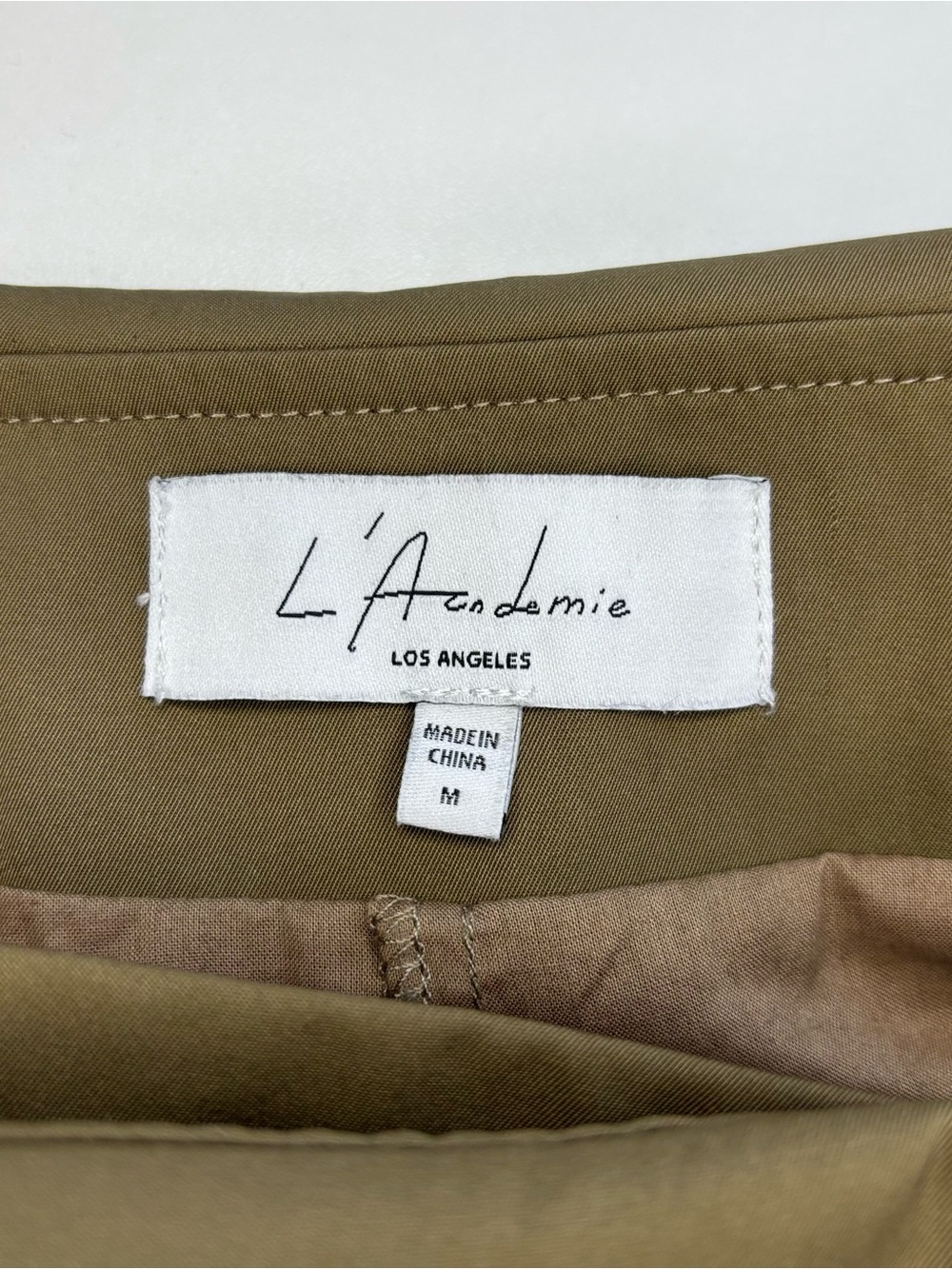 L’Academie Nishma Cargo Wrap Mini Skirt Olive Green Mix Medium - Picture 7 of 14